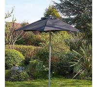 Home Source Gozo Aluminium 2m Vented Parasol in Black Home Source Black
