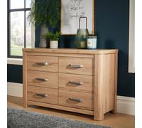 Home Source Huntingdon 6 Drawer Bedroom Chest Storage Unit