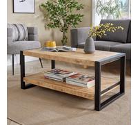 Home Source Summit Mango Wood Coffee Table With Shelf