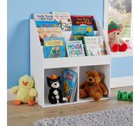 Kids Childrens Bookshelf Storage Bookcase Organiser Wooden Shelving Home Source White One Size
