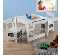 Home Source Kids Childrens Learning Activity Drawing Table Chair Set Top Playroom in White Home Source White
