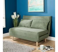 Home Source Lorena Double Clic Clac Green Upholstered Sofa Bed Lounger Chair
