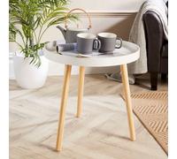 Home Source Marlow Accent Side Table White