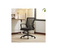 Home Source Modern Ergonomic Design Office Chair Breathable Mesh Fabric Black Home Source Black