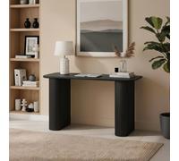 Home Source Monroe Wooden Compact Desk Computer Pc Laptop Table Workstation Office - Black