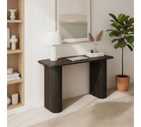 Home Source Monroe Wooden Compact Desk Computer Pc Laptop Table Workstation Office - Walnut