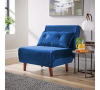 Home Source Morella Blue 1-Seater Single Sofa Bed