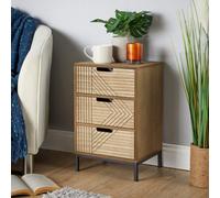 Home Source Mundesley 3 Drawer Bedside