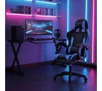 Home Source Neuro Adjustable PVC Gaming Chair with Footrest & Lumbar Support in Blue Home Source Blue