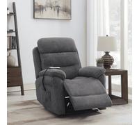 Home Source Opulence Dark Grey Chenille Lift And Rise Recliner Armchair