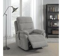 Home Source Opulence Light Grey Chenille Lift And Rise Recliner Armchair