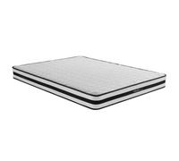 Bonnell Coil System Quilted Mattress Medium Firmness 17cm Deep Home Source White Small Double