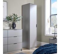 Home Source Phoenix 1 Door Wardrobe Storage Grey Bedroom Furniture