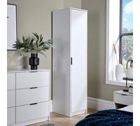 Home Source Phoenix 1 Door Wardrobe Storage White Bedroom Furniture