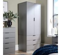 (Grey) Phoenix 2 Door 3 Drawer Wardrobe Bedroom Storage Unit