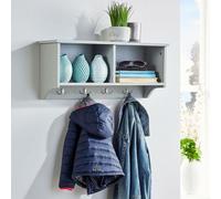 Home Source Polar Coat Hook Storage Shelf Unit in Grey Home Source Grey