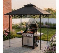 Home Source Verano 2.5 x 1.6m Black Folding BBQ Gazebo with Accessories - Size: 278 x 255 x 160cm - Wilko
