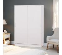 Raya Wardrobe 2 Sliding Doors Hanging Rail Storage Bedroom Solution