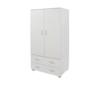 Home Source Rimini 2 Door 2 Drawer Bedroom Wardrobe Unit White