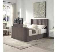Home Source Riviera King Size Fabric Side Lift Ottoman Tv Bed
