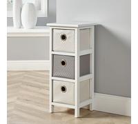 Home Source Sandringham 3 Drawer Storage Chest Unit Fully Assembled