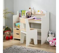 Home Source Scribbly 2 Drawer Kids Activity Writing Craft Desk And Chair Set