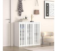 Home Source Halden 3 Door White Shoe Cabinet Hallway Storage Organiser Unit