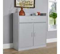 Home Source Novara Grey 2 Door Shoe Storage Drawer Cabinet