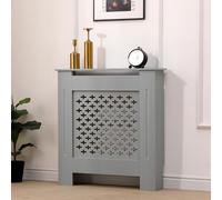 Home Source Small Radiator Cover MDF Wooden Home Decorative Modern Design in Grey Home Source Grey Small