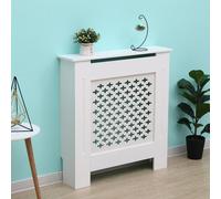 Home Source Small Radiator Cover MDF Wooden Home Decorative Modern Design in White Home Source White Small