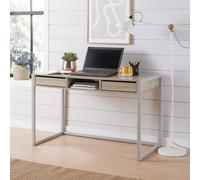 Toronto 2 Drawer Industrial Computer Desk Home Source Brown One Size