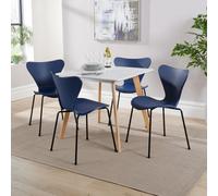 Trinity Table and 4 Penny Chairs Dining Set Home Source Navy One Size