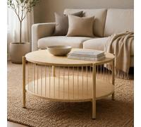 Home Source Tuxford Wooden Coffee Table Modern Design Home Living Room Furniture - Oak