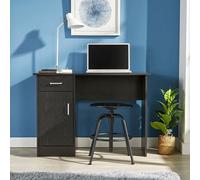 Home Source Tyler 1 Drawer Office PC Computer Storage Desk - Black