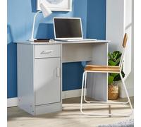 Home Source Tyler 1 Drawer Office PC Computer Storage Desk - Grey