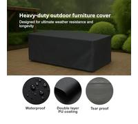 Home Source Waterproof Outdoor Patio Furniture Cover - UV Resistant 130g PE Knitting Cloth, Drawstring Closure for Garden & Rattan Sets, Protects Against Rain, Sun & Dust