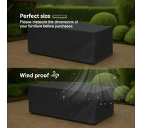 Home Source Waterproof Outdoor Patio Furniture Cover - UV Resistant 130g PE Knitting Cloth with Drawstring Closure, Fits Patio & Modular Rattan Garden Sets, Weatherproof Protection