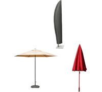 Black 190cm Heavy Duty Waterproof & UV Resistant Parasol Jumbo Protective Cover