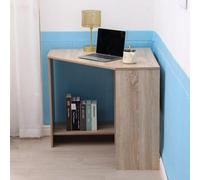 Wellington Oak Computer Desk PC Laptop Table Corner Home Office Study Gaming