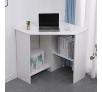 (White) Wellington Computer Desk PC Laptop Table Corner Home Office Study Gaming
