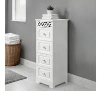 Home Source Whitehaven 4 Drawer Chest Storage Unit White