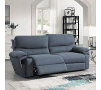 Home Source Windsor Blue 3-Seater Power Recliner Sofa With Wireless Charger