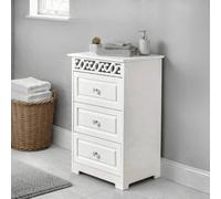 Home Source Whitehaven 3 Drawer Chest Storage Unit White