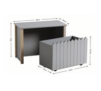 Home Source Ziggy Kids Toy Box Storage Bench Seat Ottoman Nursery Bedroom Grey Home Source Grey