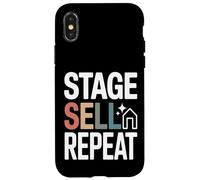 Home Staging Realtor Stage Sell Repeat Quote Case for iPhone X/XS