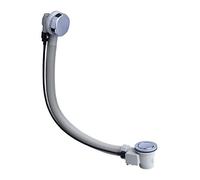 Home Standard Luxury Chrome Bath Pop Up Waste with Extended Overflow | Suitable for Larger Baths