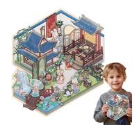 Home Stickers, Scrapbooking Stickers | Cartoon House Stickers, Chinese Scene Sticker | Miniature Room Sticker, Scrapbookin Sticker