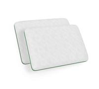 HOME STILL Air Soft Quilted Pillow 2-Pack, 50x70x13 cm - Green Stripe, Breathable Microfibre and Air Mesh Climatic Band, Hotel-Style Comfort, Supportive, Machine Washable and Dryer Friendly