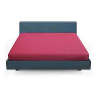 Home Still Fitted Bed Sheet | Super Soft Polycotton & Stretch Micro Knitted Fabric | Washable Soft Flexible & Easy to Tidy Up | Super King Size 180x200x30cm Fuchsia