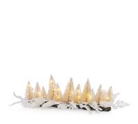 Home Stories 60cm Pre Lit Bottlebrush Tree Scene Centre Piece WHITE